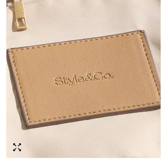 NWT Style & Co Cream Woven Handbag with Multicolor Accents - Picture 13 of 13